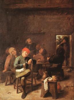 Adriaen Brouwer : Peasants Smoking And Drinking